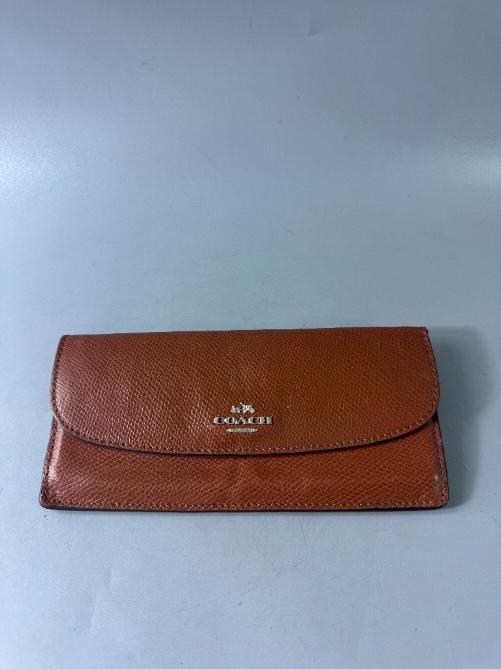 Coach Brown Leather Flap Continental Wallet